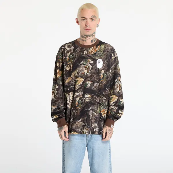 A BATHING APE Тениска A BATHING APE Tree Edge Camo Relaxed Fit Ls Tee UNISEX Brown XL