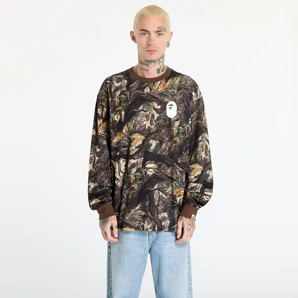 A BATHING APE Тениска A BATHING APE Tree Edge Camo Relaxed Fit Ls Tee UNISEX Brown XL