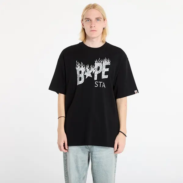 A BATHING APE Тениска A BATHING APE Wild Leopard Pattern Bape Sta Logo Relaxed Fit Tee Black XL