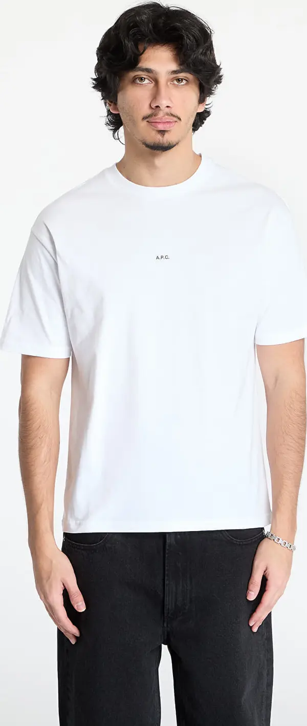 A.P.C. Тениска A.P.C. Boxy Micro Logo T-Shirt White/ Black S
