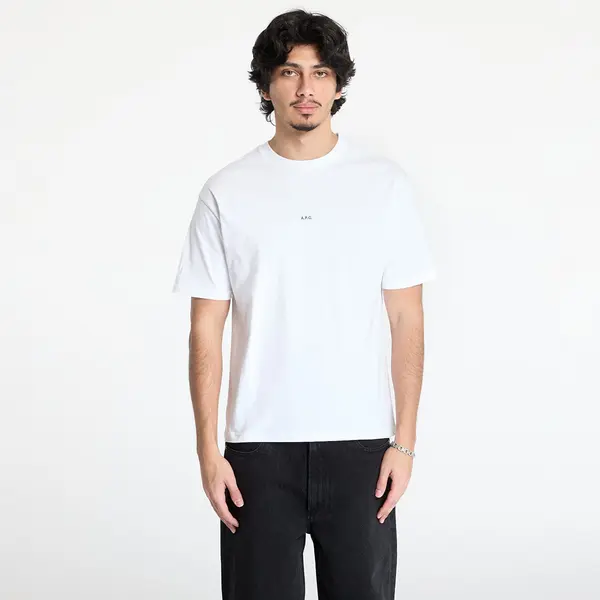 A.P.C. Тениска A.P.C. Boxy Micro Logo T-Shirt White/ Black XXL