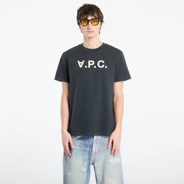 A.P.C. Тениска A.P.C. Standard Brodé Rayé T-Shirt UNISEX Faded Indigo/ Ecru XXL