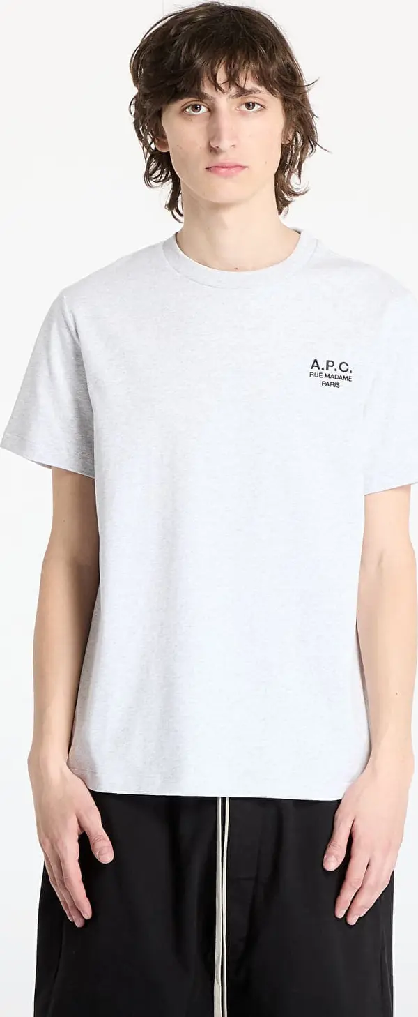 A.P.C. Тениска A.P.C. Standard Rue Madame T-Shirt UNISEX Heather Grey/ Black XL