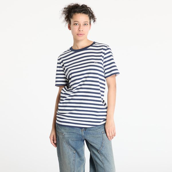 A.P.C. Тениска A.P.C. Standard Striped T-Shirt UNISEX Dark Navy/ White XL