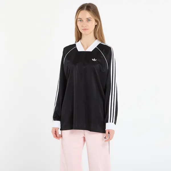 adidas Originals Тениска adidas 3-Stripes Jacquard Long Sleeve Long-Sleeve Top Black M