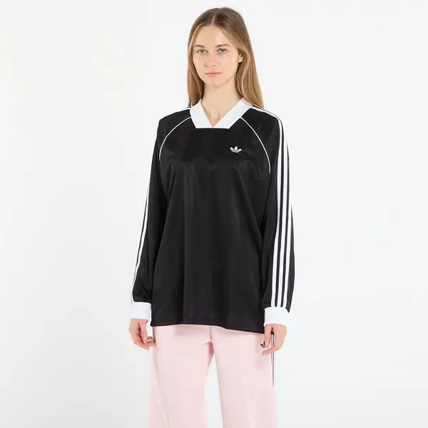 adidas Originals Тениска adidas 3-Stripes Jacquard Long Sleeve Long-Sleeve Top Black S