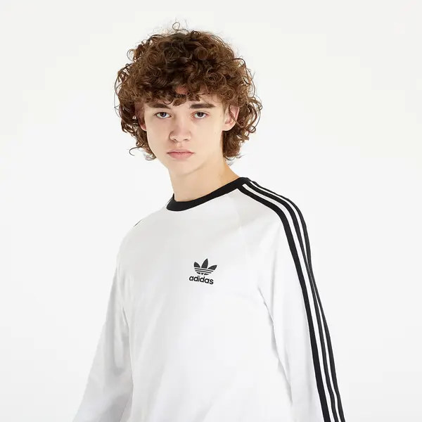 adidas Originals Тениска adidas 3-Stripes Long Sleeve Tee White XL