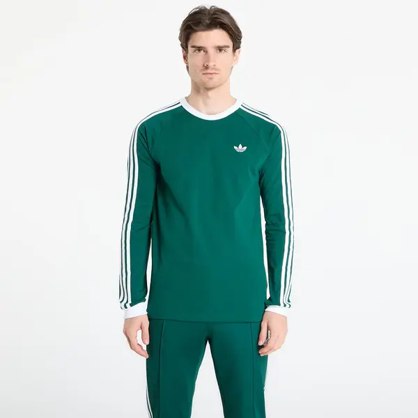 adidas Originals Тениска adidas 3-Stripes Long-Sleeve Top Long-Sleeve Top Collegiate Green XL