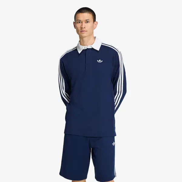 adidas Originals Тениска adidas 3-Stripes Rugby Longsleeve Polo Night Indigo M
