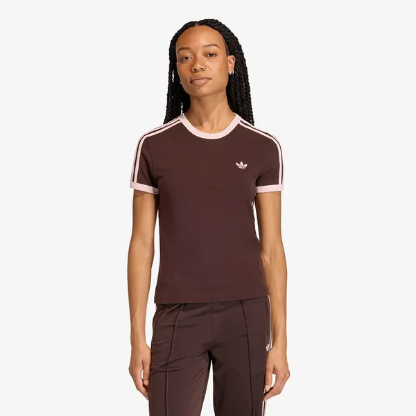 adidas Originals Тениска adidas 3 Stripes Slim T-Shirt Aurora Coffee S