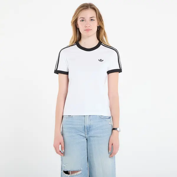 adidas Originals Тениска adidas 3 Stripes Slim T-Shirt White/ Black L
