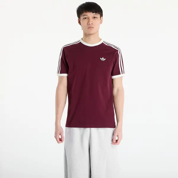 adidas Originals Тениска adidas 3-Stripes T-Shirt Maroon/ Off White M