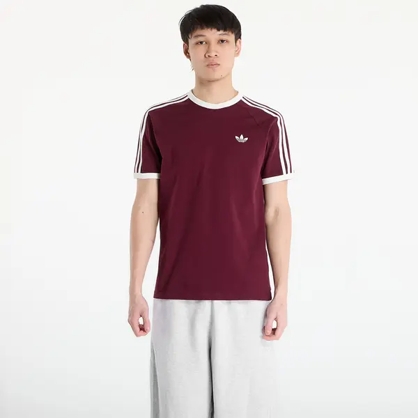adidas Originals Тениска adidas 3-Stripes T-Shirt Maroon/ Off White XL