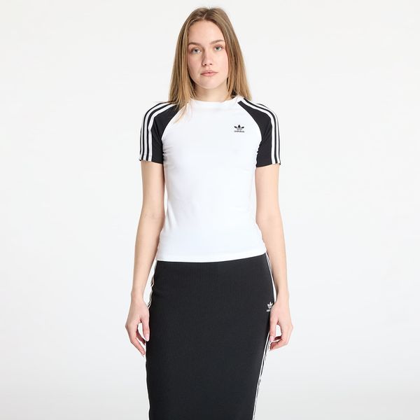 adidas Originals Тениска adidas Adicolor 3 Stripe Raglan Slim Tee White/ Black XS