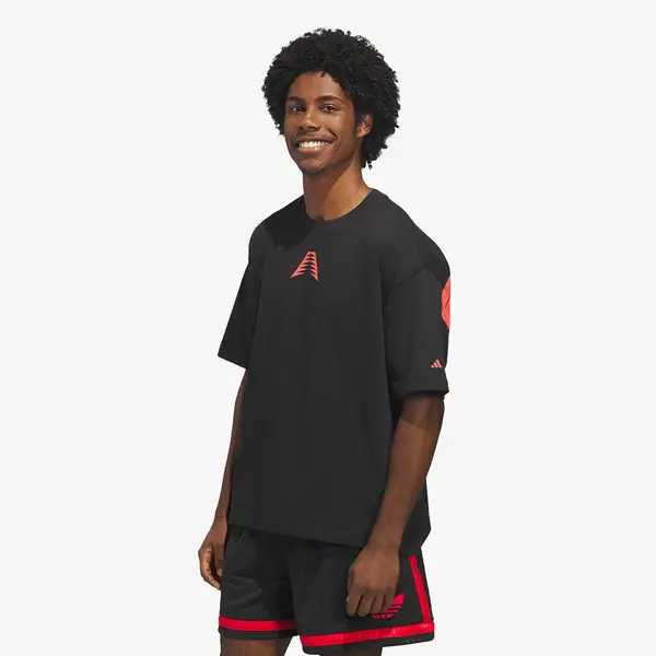 adidas Performance Тениска adidas Anthony Edwards Believe That T-Shirt Black/ Solar Red XL