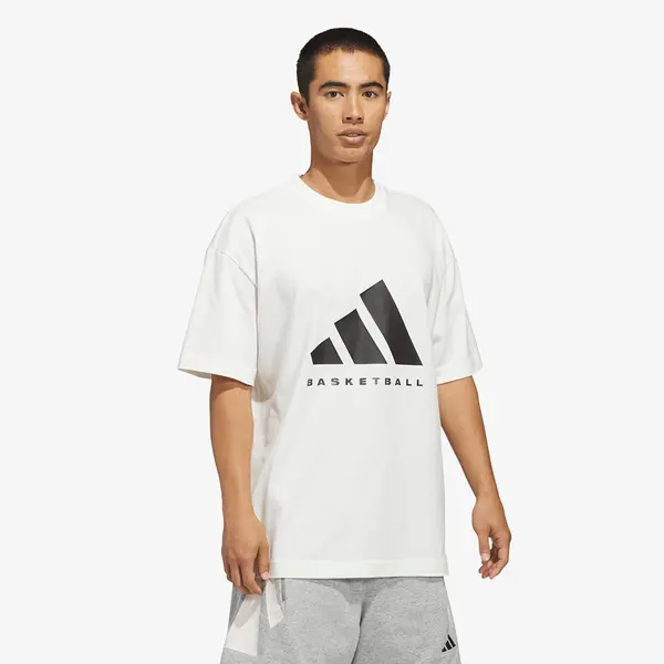 adidas Originals Тениска adidas Basketball T-Shirt (Gender Neutral) Off White/ Black M