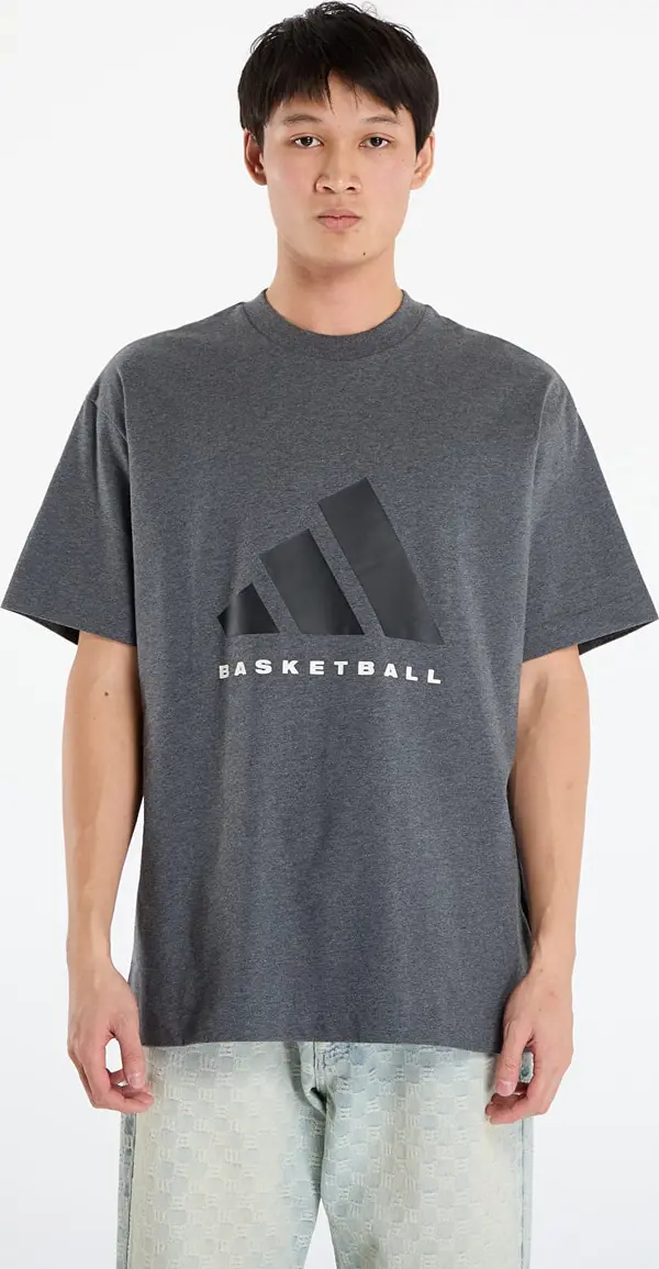 adidas Performance Тениска adidas Basketball T-Shirt UNISEX Dark Grey Heather XL