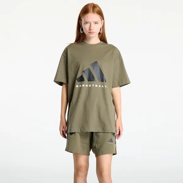 adidas Performance Тениска adidas Basketball T-Shirt UNISEX Olive Strata S