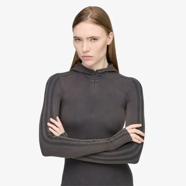 adidas Originals Тениска adidas By Avavav Hooded Dress Carbon L