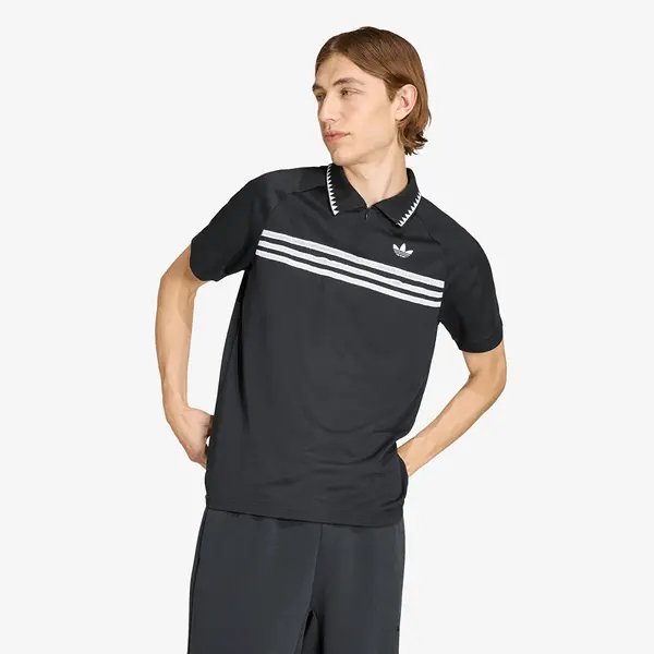 adidas Originals Тениска adidas Chest Stripes Slim Polo Black S