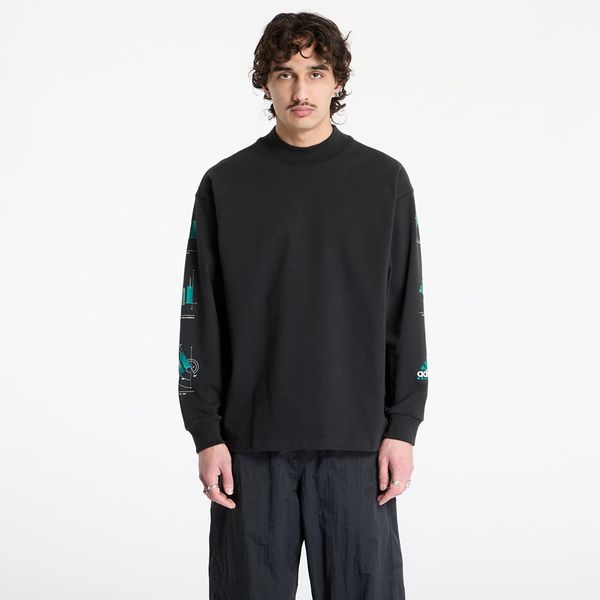 adidas Originals Тениска adidas Equipment Long Sleeve Graphic Tee Black/ Black S