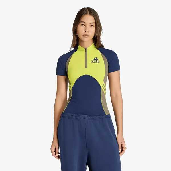 adidas Originals Тениска adidas Equipment Tight Short-Sleeve T-Shirt Night Indigo/ Acid Yellow/ Olive Strata S