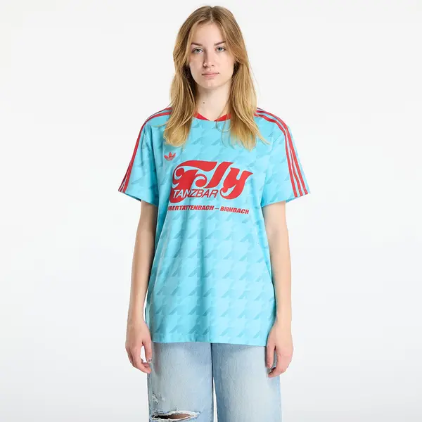 adidas Originals Тениска adidas Graphic Football Allover Print Jersey Blue Glow/ Grey Six XL