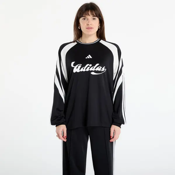 adidas Performance Тениска adidas House Of Tiro Long Sleeve Jersey Black/ Off White L