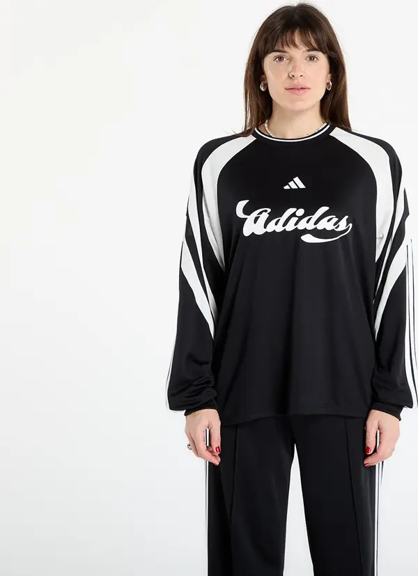 adidas Performance Тениска adidas House Of Tiro Long Sleeve Jersey Black/ Off White S