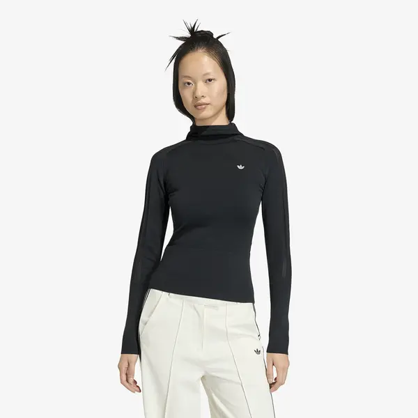 adidas Originals Тениска adidas Knitted Hooded Long Sleeve Black S