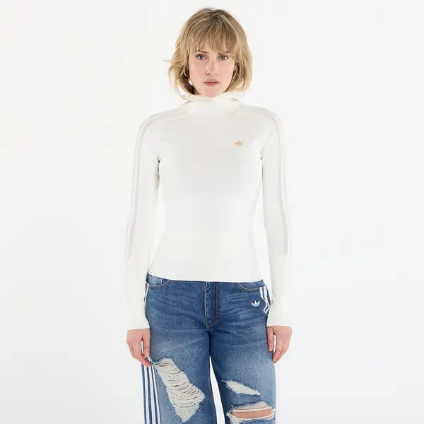 adidas Originals Тениска adidas Knitted Hooded Long Sleeve Off White S