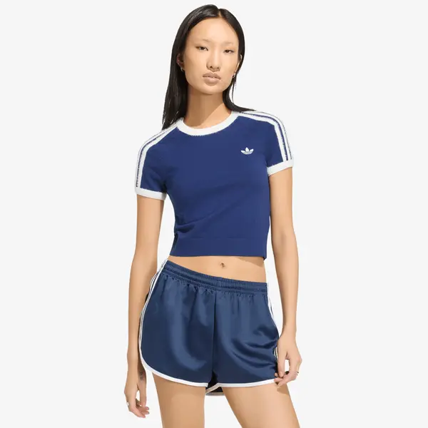 adidas Originals Тениска adidas Knitted T-Shirt Dark Blue/ White S