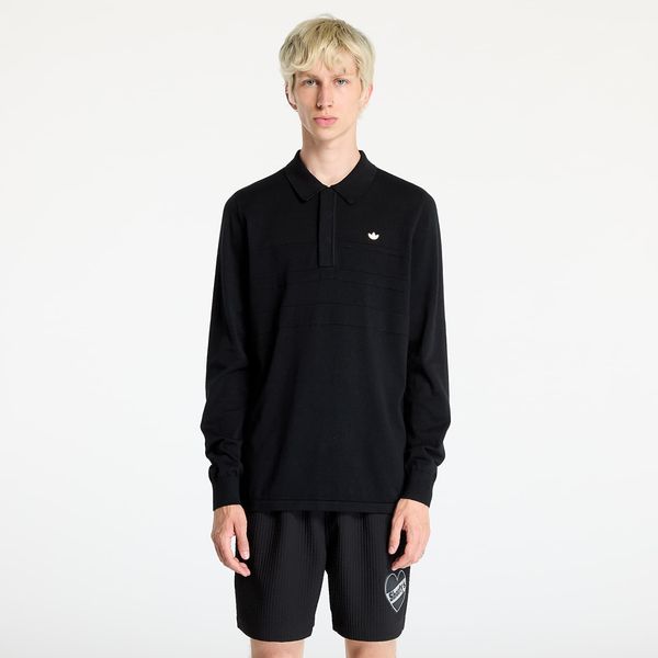 adidas Originals Тениска adidas Long Sleeve Polo Tee Black S