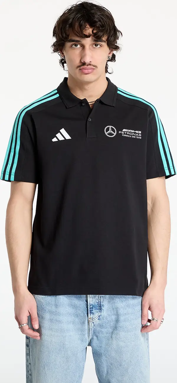 adidas Originals Тениска adidas Mercedes - Amg Petronas Formula One Team Dna Polo Men Black/ Black/ White S