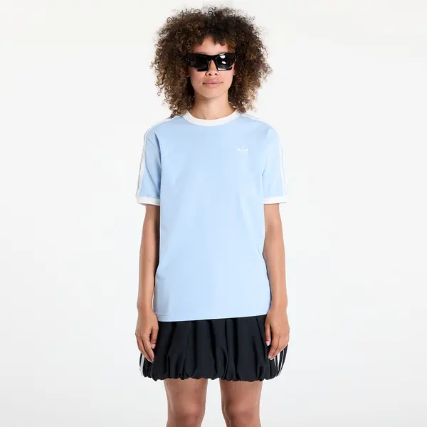 adidas Originals Тениска adidas Originals Ruffle 3-Stripes T-Shirt Clear Sky XS