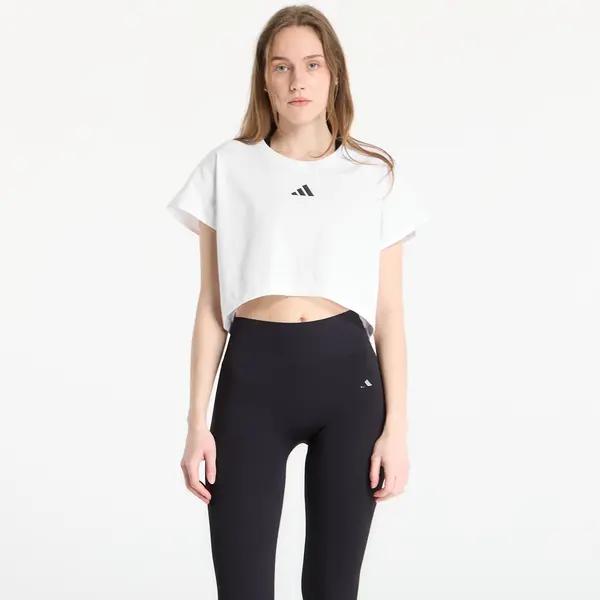 adidas Performance Тениска adidas Primelift Workout Cropped Boxy 3-Stripes Tank White M