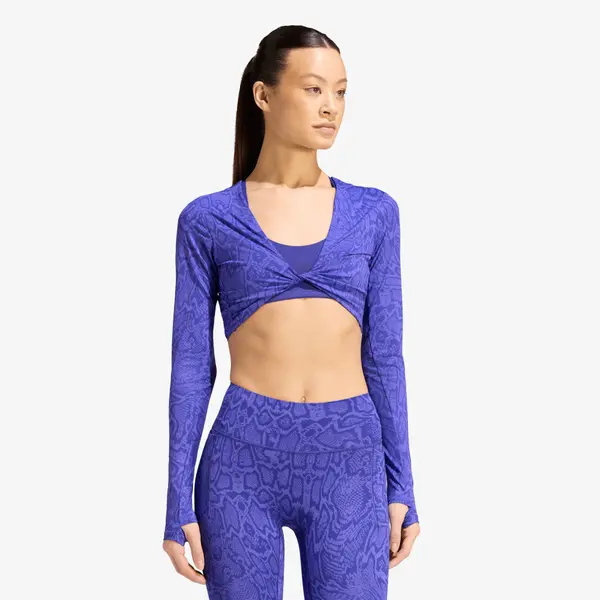 adidas Performance Тениска adidas Primelift Workout Snake Twist Reversible Long Sleeve Solar Purple/ Pure Purple S