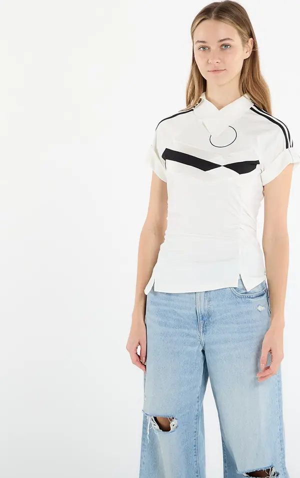 adidas Originals Тениска adidas Reconstructed Top Off White/ Black XS