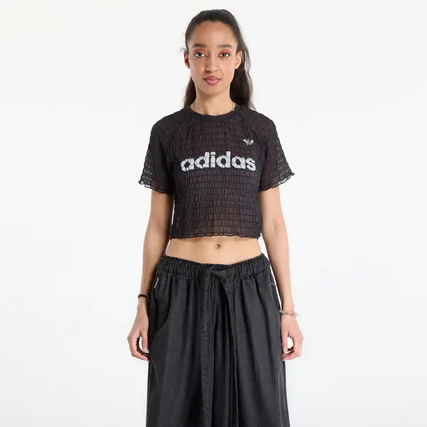 adidas Originals Тениска adidas Smocked Cali T-Shirt Black XS