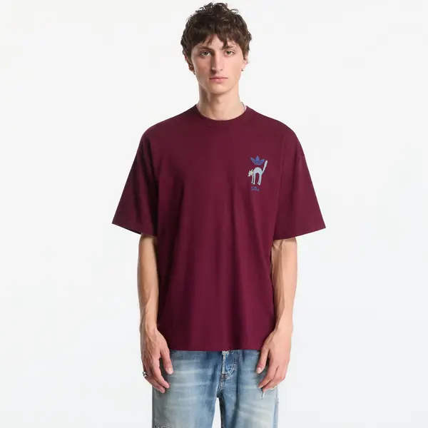adidas Originals Тениска adidas Snowball Graphic Oversized T-shirt Maroon XXL