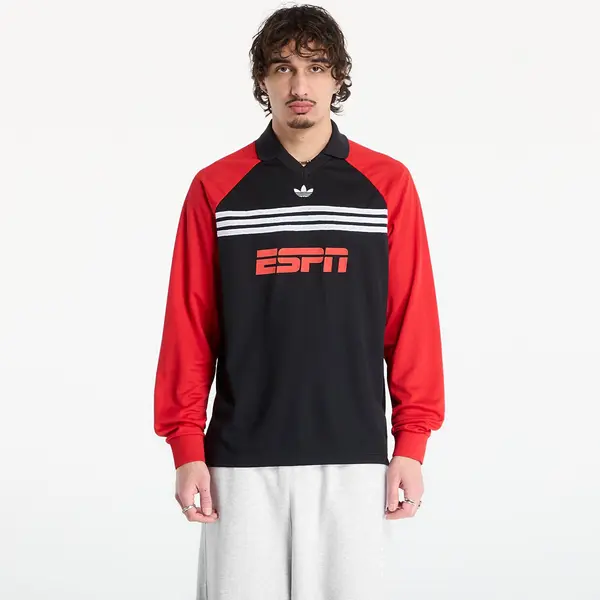 adidas Originals Тениска adidas Sponsored Archive Longsleeve Tee Black/ Better Scarlet XL