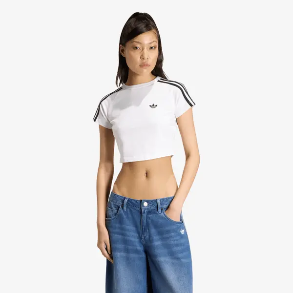 adidas Originals Тениска adidas SST Baby T-shirt White/ White/ Black M