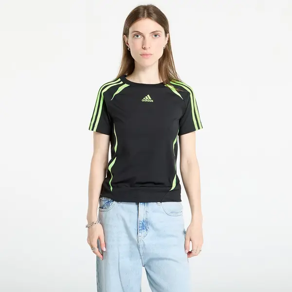 adidas Originals Тениска adidas Teamgeist Adicolor Slim Jersey Black/ Signal Green XS