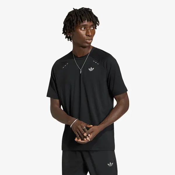 adidas Originals Тениска adidas Tech Trefoil Essentials Polyester T-Shirt Black S