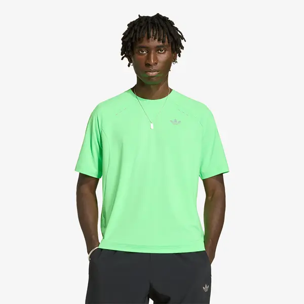 adidas Originals Тениска adidas Tech Trefoil Essentials Polyester T-Shirt Screaming Green M