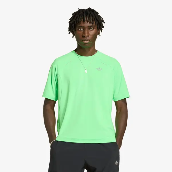 adidas Originals Тениска adidas Tech Trefoil Essentials Polyester T-Shirt Screaming Green XXL