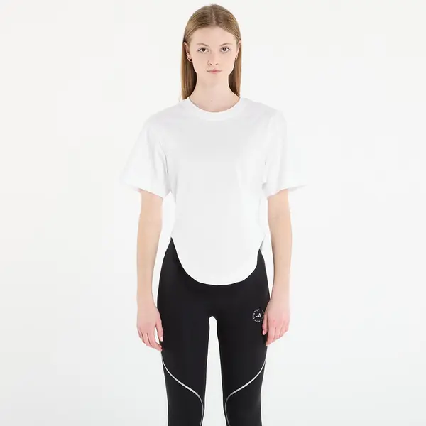 adidas Performance Тениска adidas x Stella Mccartney Sportswear Curved Hem T-Shirt White/ Black L