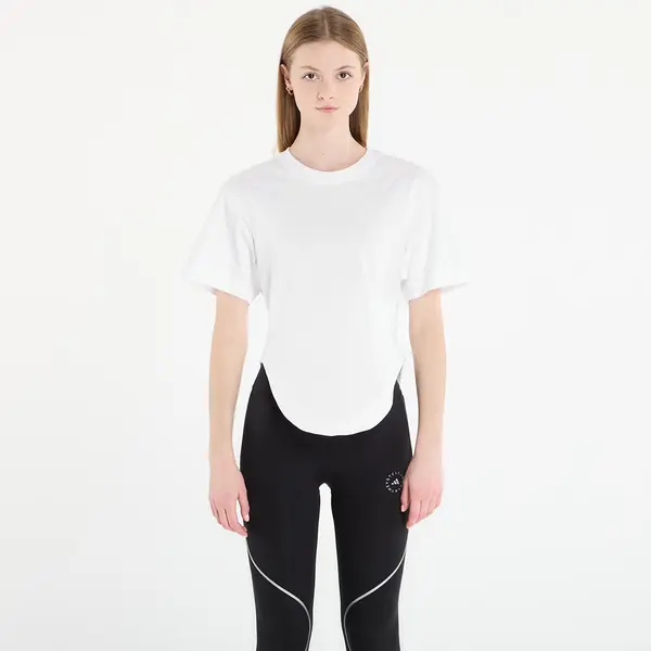 adidas Performance Тениска adidas x Stella Mccartney Sportswear Curved Hem T-Shirt White/ Black M