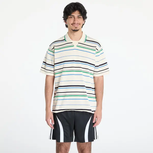 adidas Originals Тениска adidas x Wales Bonner Knit Polo White/ Wonder White/ Green L