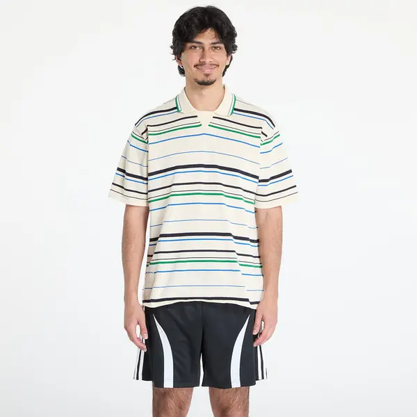 adidas Originals Тениска adidas x Wales Bonner Knit Polo White/ Wonder White/ Green XL